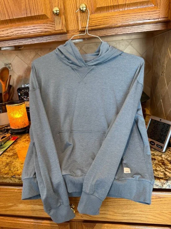 Women's Vuori Halo Performance Pullover Hoodie 2.0 Lt Heather Blue M - Picture 4 of 7